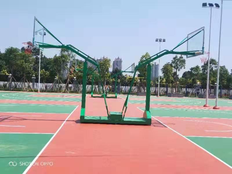 玉峰體育塑膠籃球場(chǎng)、籃球架